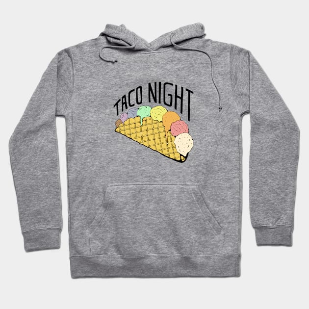 Rainbow Ice Cream Taco Night Hoodie by studiogooz